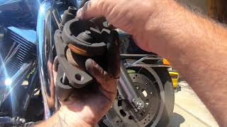 Changing front brake pads on a 1998 ElectraGlide Classic