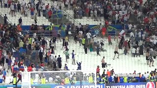 RUSSIAN HOOLIGANS ATTACK: England fans targeted in Marseille