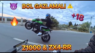 İLK VİDEOM KAWASAKİ Z1000 - ZX4RR İLE BOL GAZLAMA ! YAĞMURA DENK GELDİK !