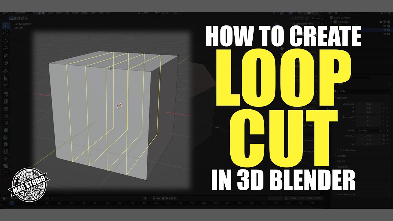 HOW TO CREATE LOOP CUT IN BLENDER | LOOP CUT TOOL | QUICK TUTORIAL ...