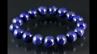 ラピスラズリ12ミリ玉 ゴムブレスレット / Lapis Lazuli Bracelet