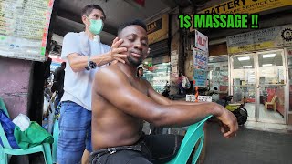 $1 Insane street massage in Philippines 🇵🇭 Gave Me CHILLS 😮 | Unreal Street Skills!