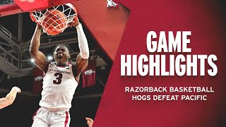 Highlights: Hogs Defeat Pacific | RAZORBACK BASKETBALL