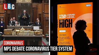 MPs debate coronavirus tier system in the Commons | Watch Live