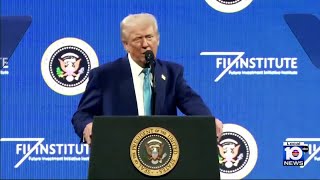 President Donald Trump speaks at Saudi investment conference in Miami Beach