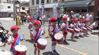 菰田保育所打ち水大作戦 飯塚わっしょい祭2016（福岡県飯塚市）