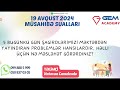 bugÜnkÜ 19.08.2024 mÜsahİbƏ suallari