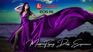 Blue and Hot Pink Flying Dress   4K