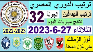 ترتيب الدوري المصري وترتيب الهدافين اليوم الثلاثاء 27-6-2023 في الجولة 32