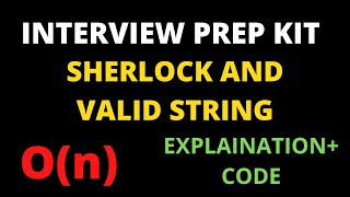 Sherlock and valid strings hackerrank solution