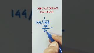 Cara pembagian ribuan dibagi ratusan #matematika #pembagian