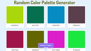 Create A Random Color Palette Generator in HTML CSS & JavaScript