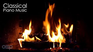 Classical Piano & Fireplace 24/7 - Mozart, Chopin, Beethoven, Bach, Grieg, Schumann, Satie