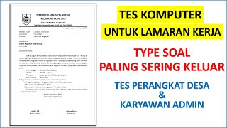 TES KOMPUTER LAMARAN KERJA