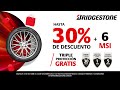 Promociones Bridgestone con hasta 30% de descuento