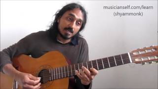 How to Alaipayudhe Kanna 04: Carnatic guitar Indian Raga Slides (Charanam, Madhyamakalam)