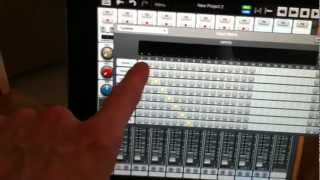 Behringer X32 digital mixer with Auria iPad recording app