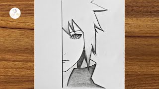 How To Draw Sasuke Uchiha step by step || Easy anime drawing || How to draw for beginners