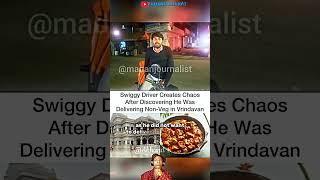 Your views on this..😮Swiggy delivery boy quits job as he did not want to deliver non vegetarian food