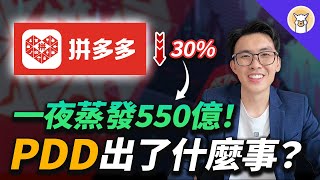 股價暴跌30%！創2024新低，CEO說了什麼讓PDD暴跌！估值的地板在哪裡？| 拼多多Q2財報分析