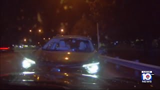 Dashcam video shows moments FHP used PIT maneuver to stop wrong-way driver on Palmetto Expressway