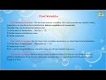 Lesson - 19 : Core Java Basics - Final Variables In Java Programming