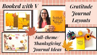 Gratitude Journal ~ 10 Layouts | Fall-theme Journal | Thanksgiving Journal | Journaling Ideas