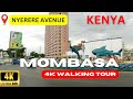 AFRICA 4K: IS THIS THE BUSIEST STREET IN MOMBASA? WALKING TOUR THROUGH NYERERE AVENUE - LIKONI FERRY