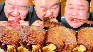 [Big Stomach King Challenge] Challenge Spend 865 yuan to Eat Crispy Elbow! The whole face is bigger