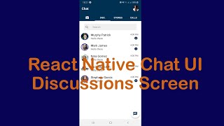 React Native Chat UI | Discussions Screen