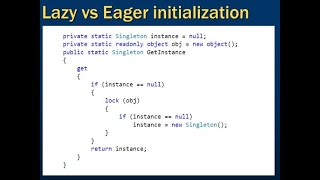 Lazy initialization of singleton class demo