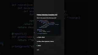 Python Decorators Explained with a Puzzle! 🎯#python #decorators #codinginterview