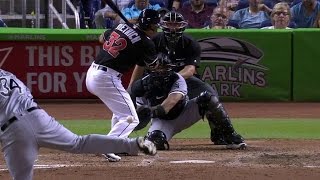 CWS@MIA: Dietrich gets hit by pitch, sets team record