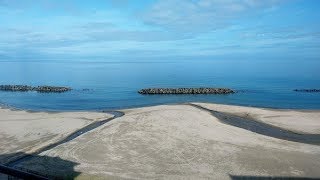 湯野浜温泉で見る日本海