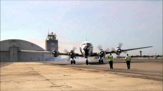 Historical Flight Foundation's DC-7 Startup Farmingdale