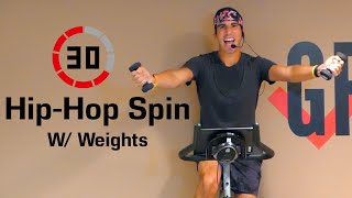 30 Minute Hip-Hop Spin Class With Weights | Get Fit Done