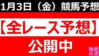 2025年 1月3日（金）【全レース予想】（全レース情報）■川崎 川崎マイラーズ■園田 新春賞◆名古屋競馬場