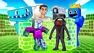 HACKER Build to SURVIVE With SPEAKER FAMILY in Minecraft!