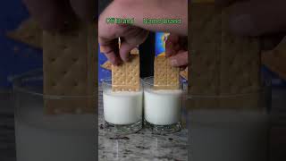 Name brand VS Off brand Graham Cracker Dunk Test #food #satisfying