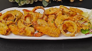 Crispy Masala Golden Prawns | Crispy Prawns Fry Recipe | Restaurant Style Golden Fry Prawns