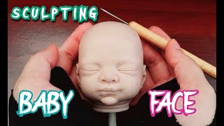 Polymer Clay Face Tutorial Timelapse (BABY FACE)