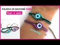 How to Make EASY MACRAMÉ TURKISH EYE BRACELETS 🧿 / THREAD bracelets to sell