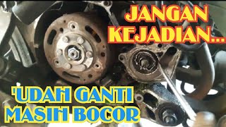 cara mengganti seal mechanical water pump vario yang bocor.