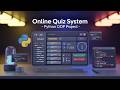 🧐Online Quiz Management System using Python (OOP + Menu Driven) 🧠💻  || Python projects for beginners