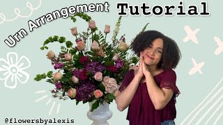 Urn Arrangement Tutorial | Traditional Style Funeral Flowers with @Flowersbyalexis