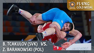 Gold Medal • FS 97Kg • Batyrbek TCAKULOV (SVK) vs. Zbigniew BARANOWSKI (POL)