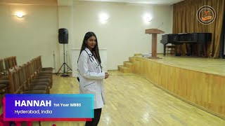 Hennah YGU Student Review | Hydrabad - Telangana | Yerevan Gladzor University | Yerevan Armenia