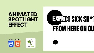 Awesome Mouse Spotlight Effect in JS & GreenSock