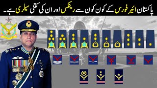 Pakistan Air Force Ranks And Salary | Pakistan Air Force Ranks, Insignia,Salary | PAF