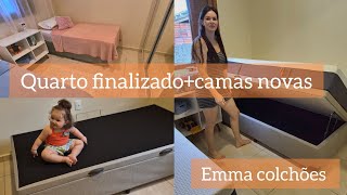 Ficou muito aconchegante | box baú da Emma colchões | consegui destralhar o roupeiro deles